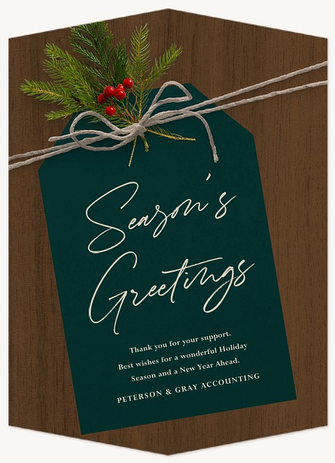 Evergreen Greetings Business Holiday Cards