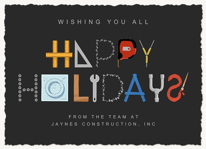 Hardware Holiday Business Holiday Cards