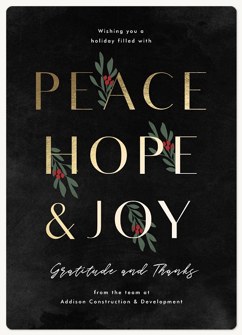 Peace Hope  Joy Holiday & Christmas Magnet Cards