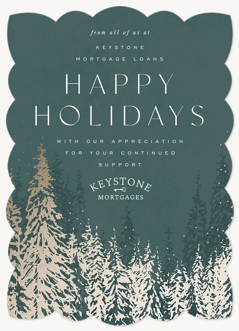 Moonlit Pines Business Holiday Cards