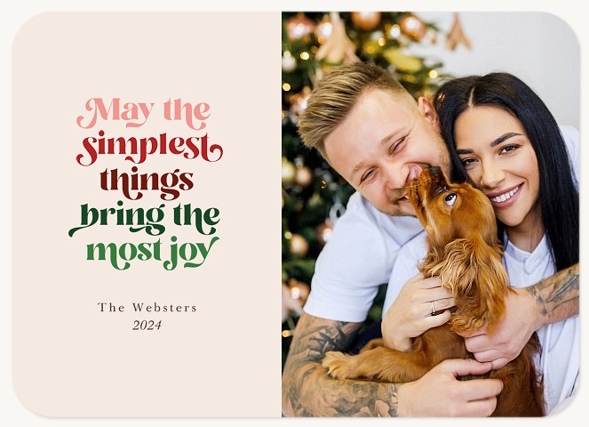 Simple Joy Personalized Holiday Cards