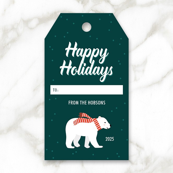 Cheerful Cub Custom Gift Tags