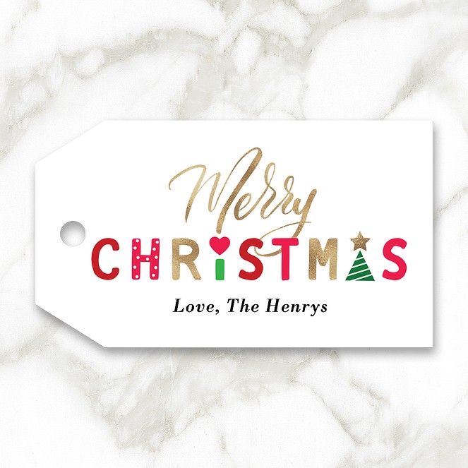 Christmas Whimsy Custom Gift Tags