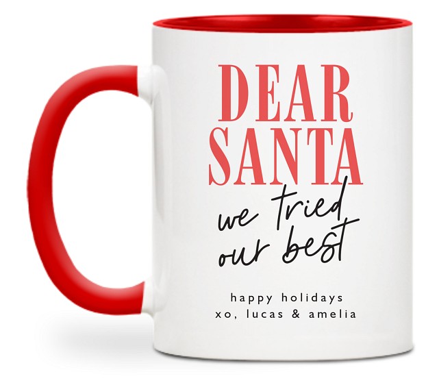 Dear Santa Custom Mugs