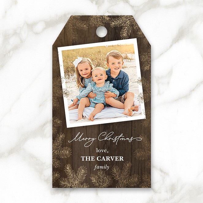 Golden Pine Custom Gift Tags