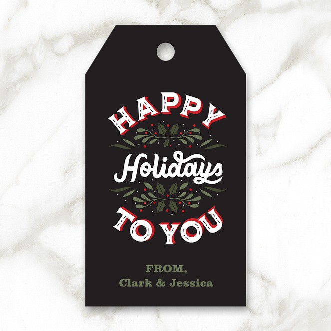 Vintage Greeting Custom Gift Tags