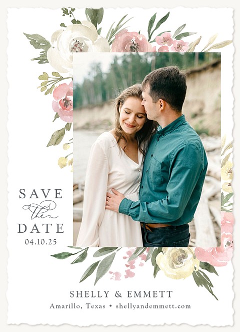 Soft Watercolor Save the Date Cards