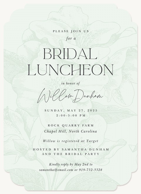 Le Jardin Bridal Shower Invitations