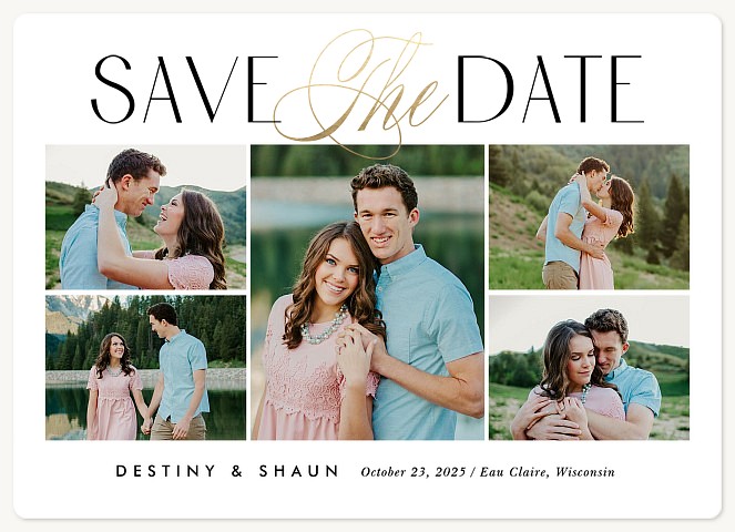 Whimsical Grid Save the Date Magnets