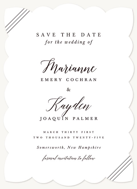 Timeless Sophistication  Save the Date Cards