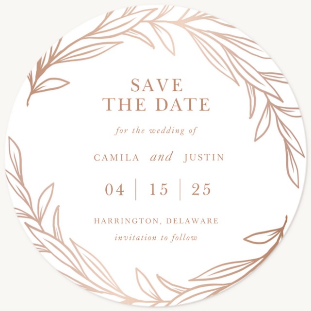 Copper Willow Save the Date Cards