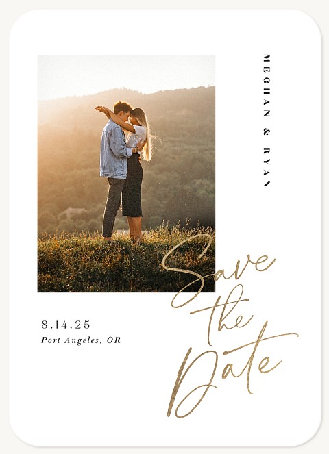 Modern Perspective Save the Date Cards