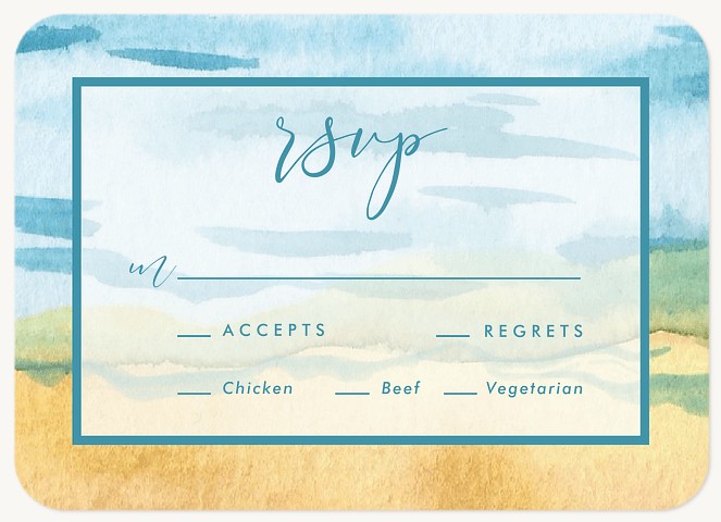 Breezy Beachside Wedding RSVP Cards