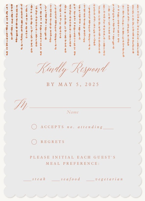 Light Strands Wedding RSVP Cards