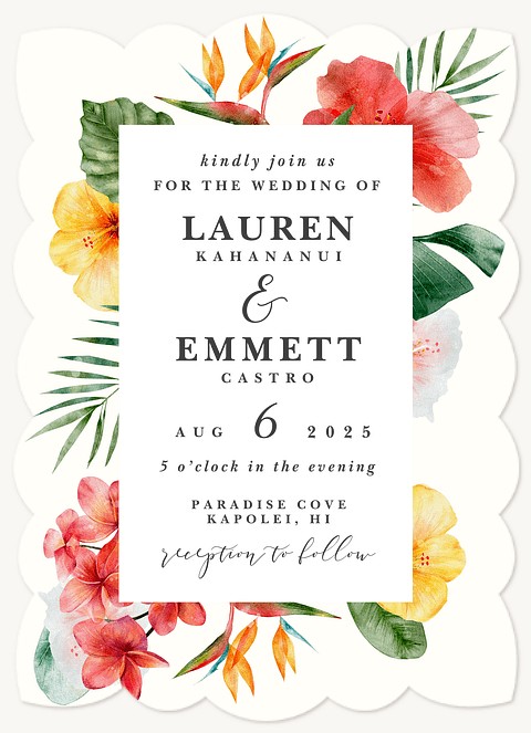 Island Luau Wedding Invitations