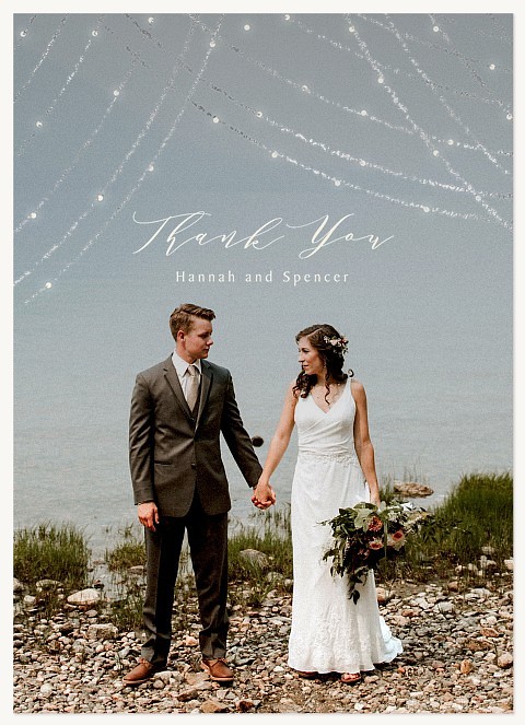 String Light Sunset Thank You Cards 