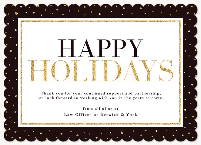 Holiday Confetti Business Holiday Cards