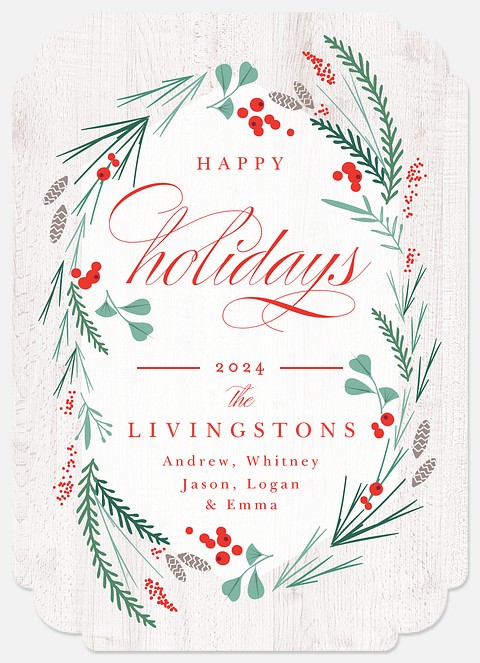 Woodland Berry Holiday Photo Cards