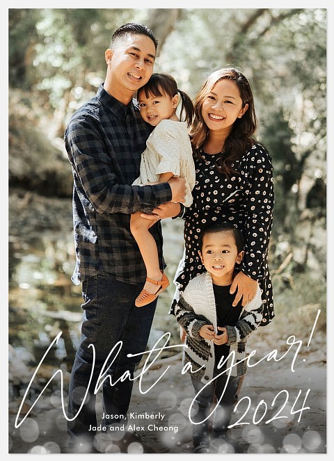 Script & Bokeh Holiday Photo Cards
