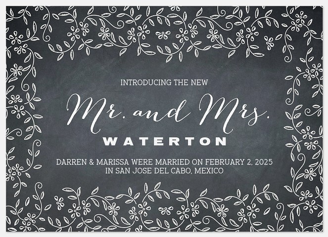 Very Vines Wedding Announcements