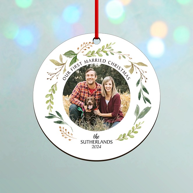 Wreath Of Love Custom Ornaments