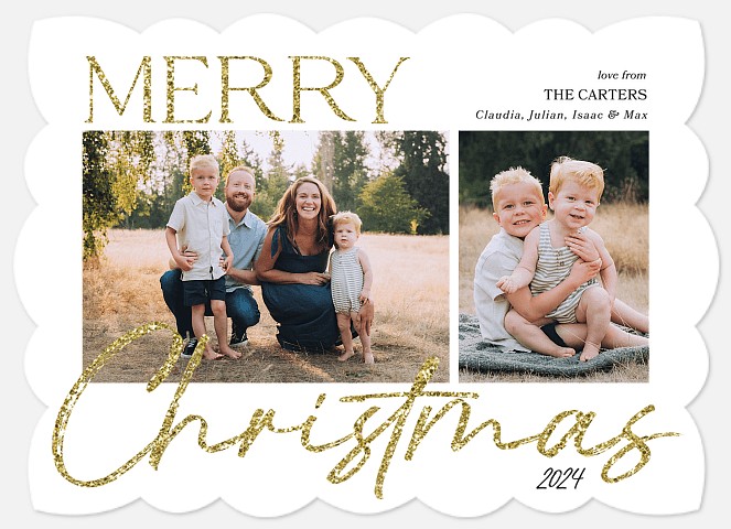 Grand Glitter Holiday Photo Cards