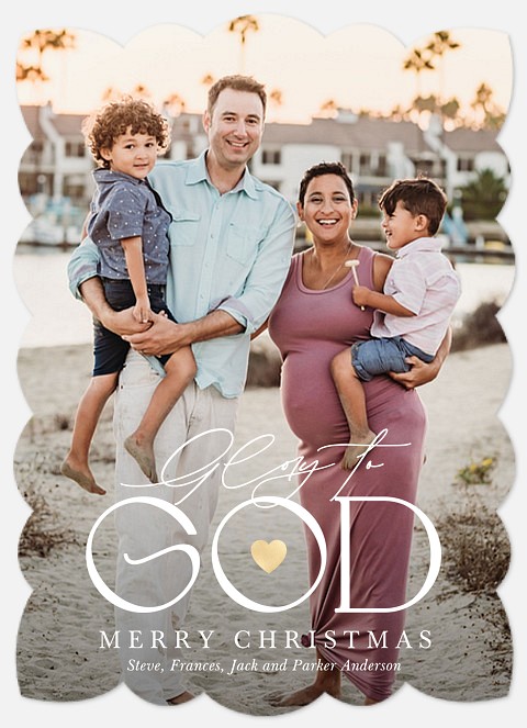 Glory to God Holiday Photo Cards