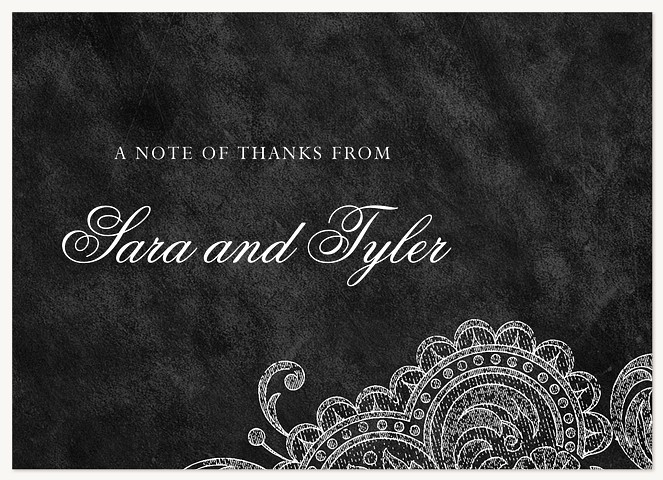 Velvet & Lace Thank You Cards 