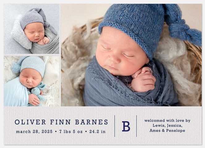 Simple & Sweet Baby Birth Announcements