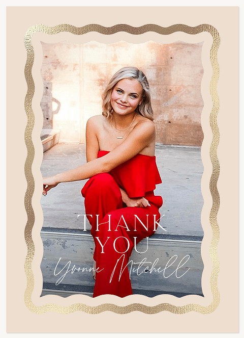 Wavy Frame Thank You Cards 