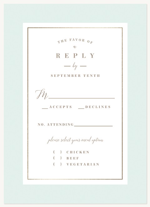 Classic Fete Wedding RSVP Cards
