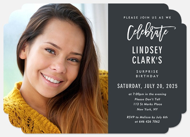 Bookmarked Accomplishment Adult Birthday Invitations