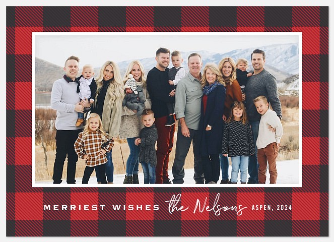 Buffalo Plaid Holiday Photo Cards