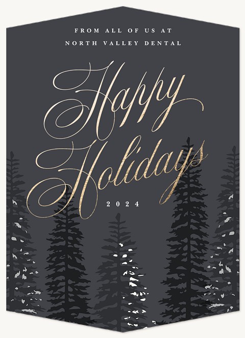 Snowcapped Forest Business Holiday Cards