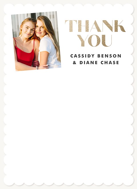 Bold Duo Graduation Thank You Cards