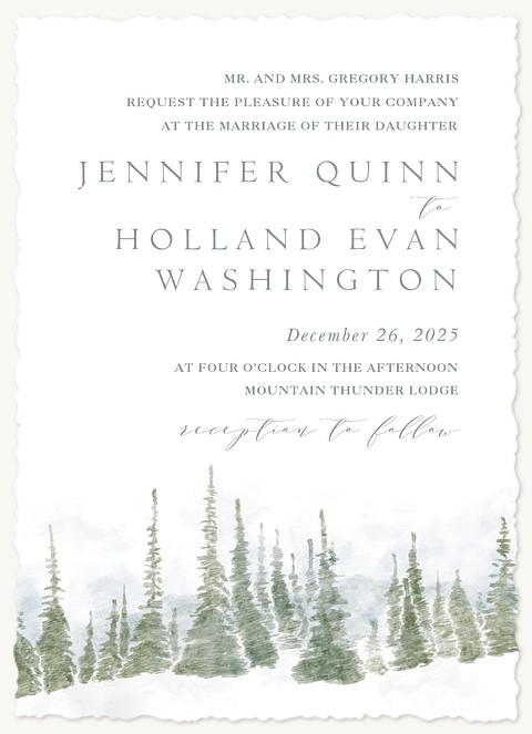 Mountain Pines Wedding Invitations