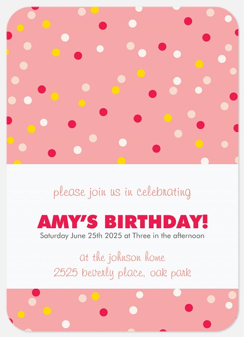 Candy Confetti Kids' Birthday Invitations