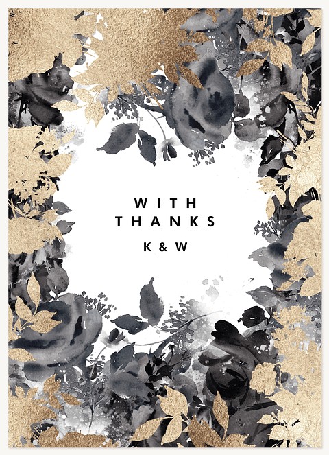 Golden Bouquet Thank You Cards 
