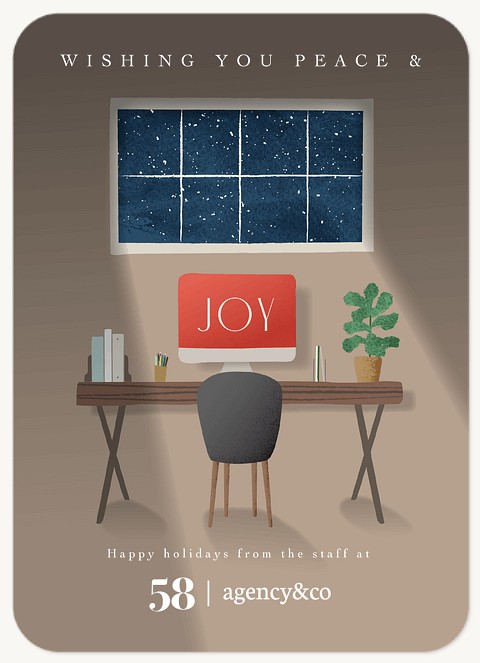 Working From Home Business Holiday Cards