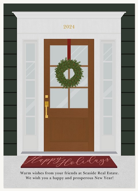 Realtor Door Business Holiday Cards