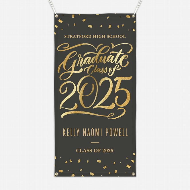 Confetti Flourish Graduation Banners