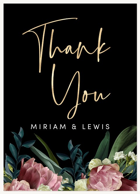 Elegant Blooms Thank You Cards 