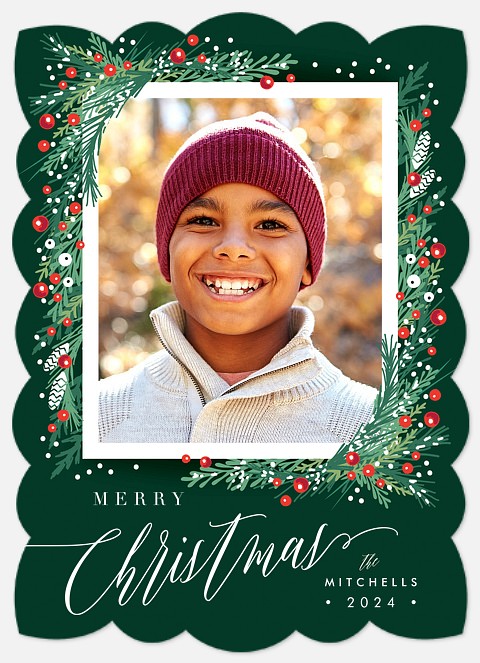Sugarplum Pine  Holiday Photo Cards
