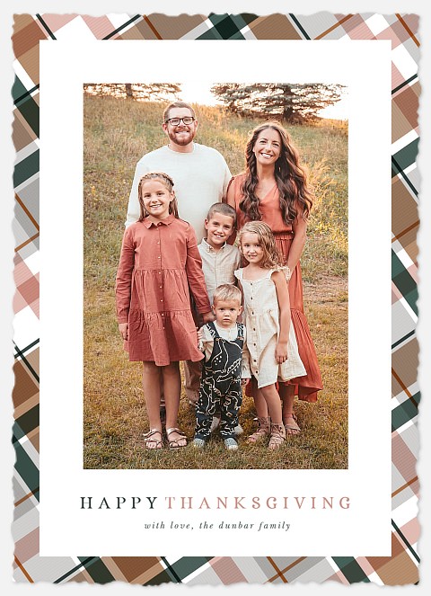 Modern Plaid Thanksgiving Cards