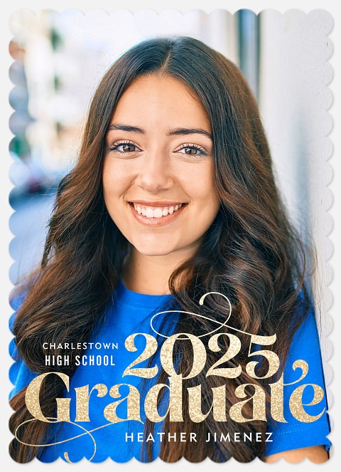Glittered Year Graduation Cards