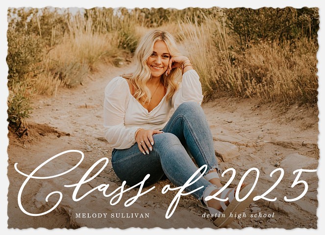 Slanted Script Graduation Cards