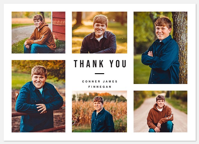 Minimalist Gallery Thank You Graduation Thank You Cards