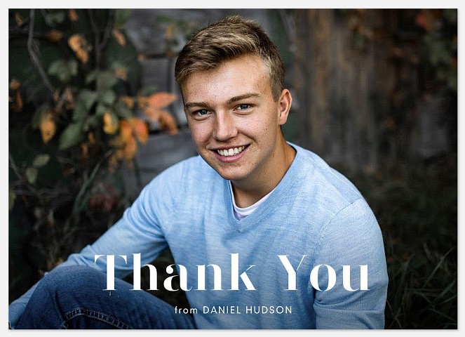 Simple Serif Thank You Graduation Thank You Cards