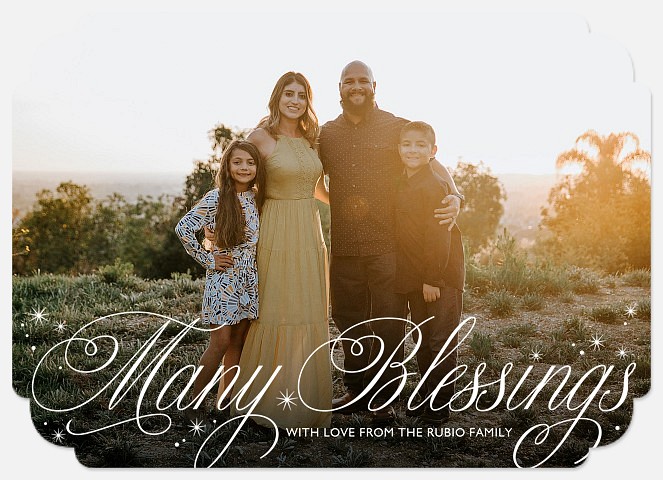 Timeless Script Holiday Photo Cards