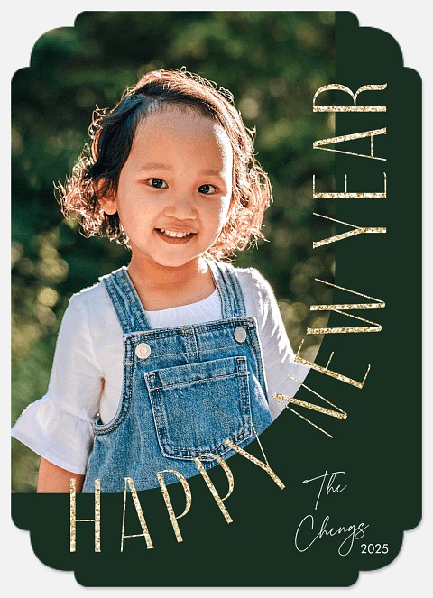 Glitzy Arch New Years Photo Cards
